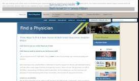 
							         Find a Physician » Beth Israel Deaconess Hospital-Milton								  
							    