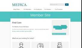 
							         Find a Physician or Facility for Medica Insure Plan Members - Medica								  
							    