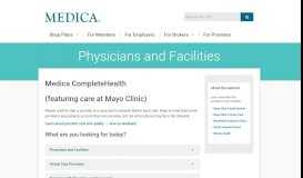 
							         Find a Physician or Facility for Medica with Mayo Clinic ... - Medica								  
							    