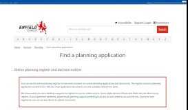 
							         Find a planning application · Enfield Council								  
							    