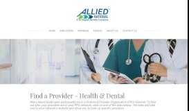
							         Find A Provider - Allied National								  
							    