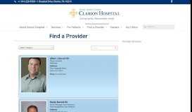 
							         Find a Provider | Clarion Hospital								  
							    