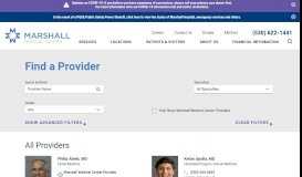 
							         Find a Provider | Marshall Medical Center								  
							    
