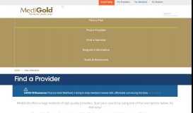 
							         Find a Provider | MediGold								  
							    