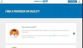 
							         Find a provider or facility | Wellmark								  
							    
