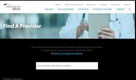 
							         Find A Provider | Peterson Health								  
							    