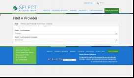 
							         Find A Provider | Select Health Network								  
							    
