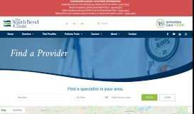 
							         Find a Provider - South Bend Clinic (574) 234-8161								  
							    