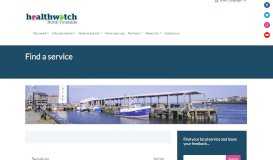 
							         Find a service Healthwatch North Tyneside								  
							    