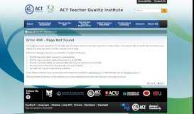 
							         Find a TQI Accredited PL Program - ACT Teacher Quality Institute								  
							    