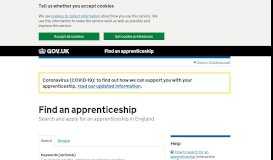 
							         Find an Apprenticeship - government apprenticeship site								  
							    