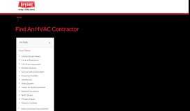 
							         Find An HVAC Contractor - Bryant								  
							    