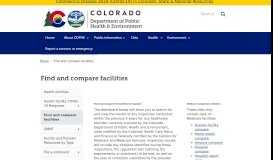 
							         Find and compare facilities | Department of Public Health and ...								  
							    