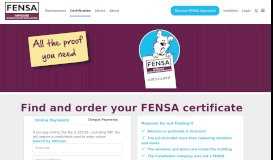 
							         Find and order your FENSA certificate								  
							    