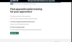 
							         Find Apprenticeship Training | Education and Skills Funding Agency ...								  
							    