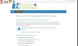 
							         Find Child Care Oregon - The Research Institute at WOU								  
							    