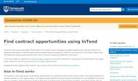 
							         Find contract opportunities using In-Tend - Portsmouth City Council								  
							    