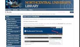 
							         Find Course E-Textbooks - E-Books - LibGuides at Northcentral ...								  
							    