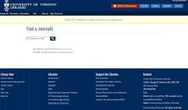
							         Find e-Journals | University of Toronto Libraries								  
							    