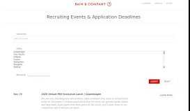 
							         Find Events - Recruits Portal - Bain & Company								  
							    