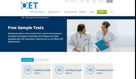 
							         Find Free Sample Tests | OET Preparation Materials								  
							    