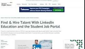 
							         Find & Hire Talent With LinkedIn Education and the Student Job Portal ...								  
							    