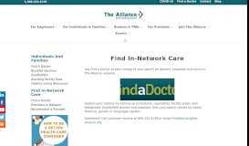 
							         Find In-Network Care - The Alliance								  
							    