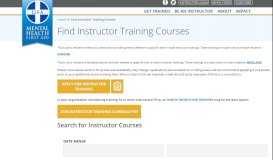 
							         Find Instructor Training Courses - Mental Health First Aid								  
							    