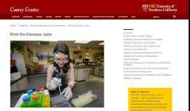 
							         Find On-Campus Jobs | Career Center | USC								  
							    