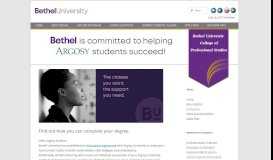 
							         Find out how you can complete your degree. | Bethel University								  
							    