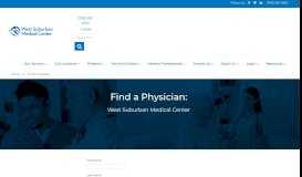 
							         Find Physicians in Illinois at West Suburban Medical Center								  
							    