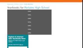 
							         Find Portales High School Yearbooks - Classmates								  
							    