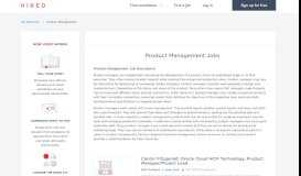 
							         Find Product Management Jobs - Hired								  
							    