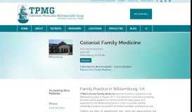 
							         Find the Best Family Practice in Williamsburg VA at Colonial Family ...								  
							    