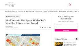
							         Find Vermin Hot Spots With City's New Rat Information Portal - Bklyner								  
							    