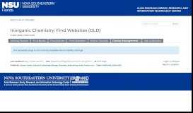 
							         Find Websites - Inorganic Chemistry - Library Guides at Nova ...								  
							    