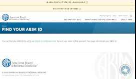 
							         Find Your ABIM ID | ABIM.org								  
							    