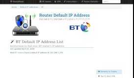
							         Find Your BT Router's Default IP The Easy Way (Updated ...								  
							    