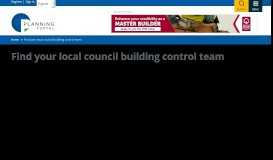 
							         Find your local council building control team | Planning Portal								  
							    