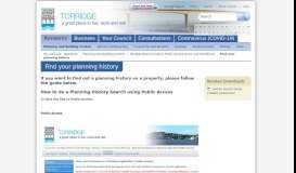
							         Find your planning history - Torridge District Council								  
							    