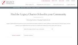 
							         Find Your School | District | Legacy Traditional Schools								  
							    