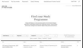 
							         Find your Study Programme — Study in Denmark								  
							    