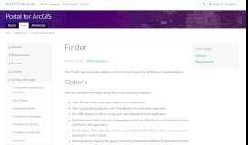 
							         Finder—Portal for ArcGIS | ArcGIS Enterprise								  
							    