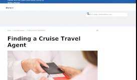 
							         Finding a Cruise Travel Agent - Cruise Critic								  
							    