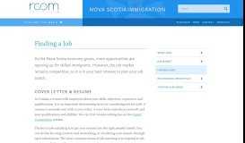 
							         Finding a job - Nova Scotia Immigration								  
							    