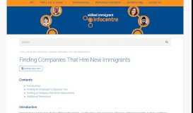 
							         Finding Companies That Hire New Immigrants / Skilled Immigrant ...								  
							    