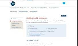 
							         Finding Health Insurance | USAGov								  
							    