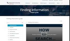 
							         Finding information - Online Library | Maastricht University								  
							    