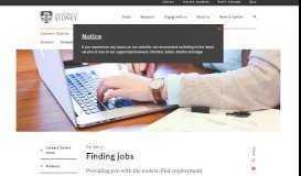 
							         Finding jobs - Careers Centre - University of Sydney								  
							    