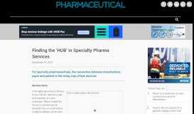 
							         Finding the 'HUB' in Specialty Pharma Services								  
							    